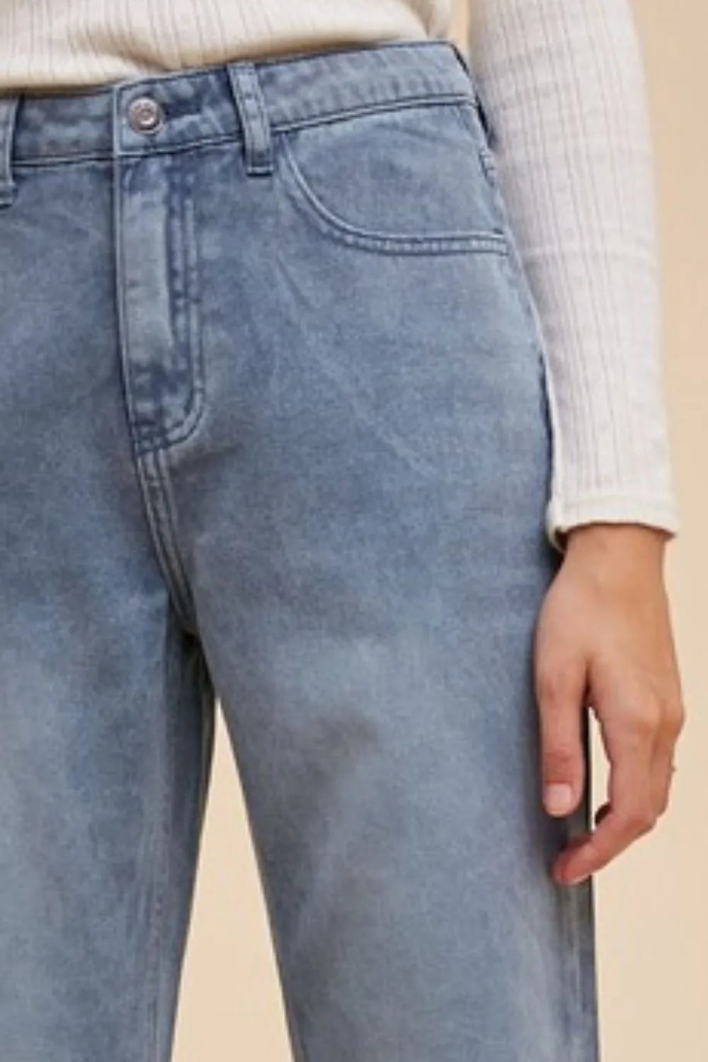 Annie Wear Distressed Raw Hem Jeans - SwagglyLife Home & Fashion