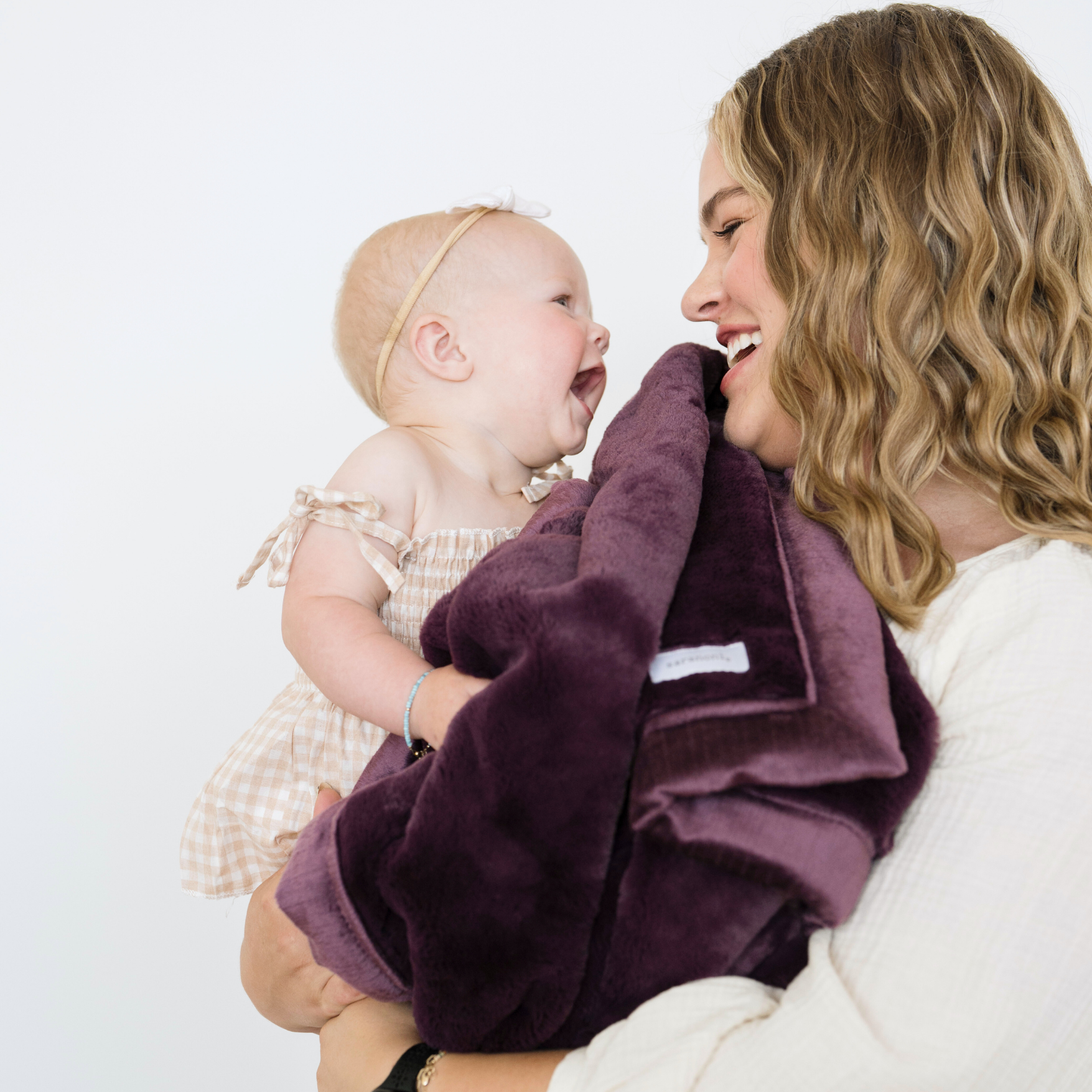 LUSH RECEIVING BLANKETS in Aubergine - Receiving Blanket photo