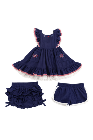 Lady Liberty Pinafore Set in - 4th of July Collection photo