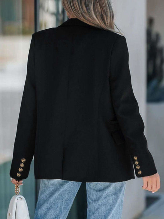 Perfee Lapel Collar Long Sleeve Blazer in - photo