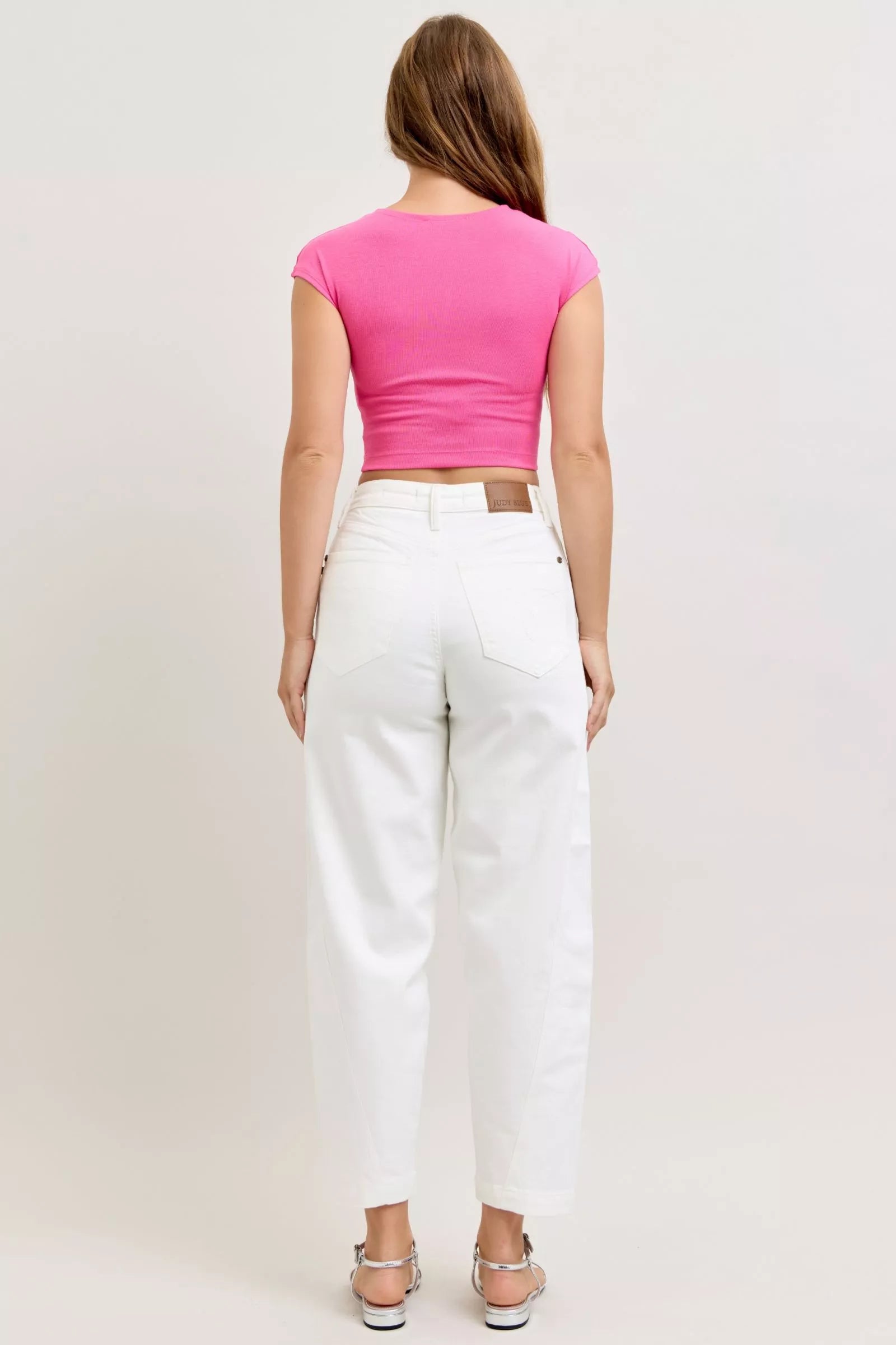 Judy Blue High-Waisted Rigid Magic Panel Barrel Jeans in - photo