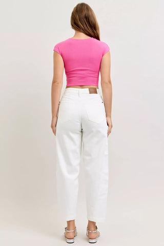 Judy Blue High-Waisted Rigid Magic Panel Barrel Jeans in - photo
