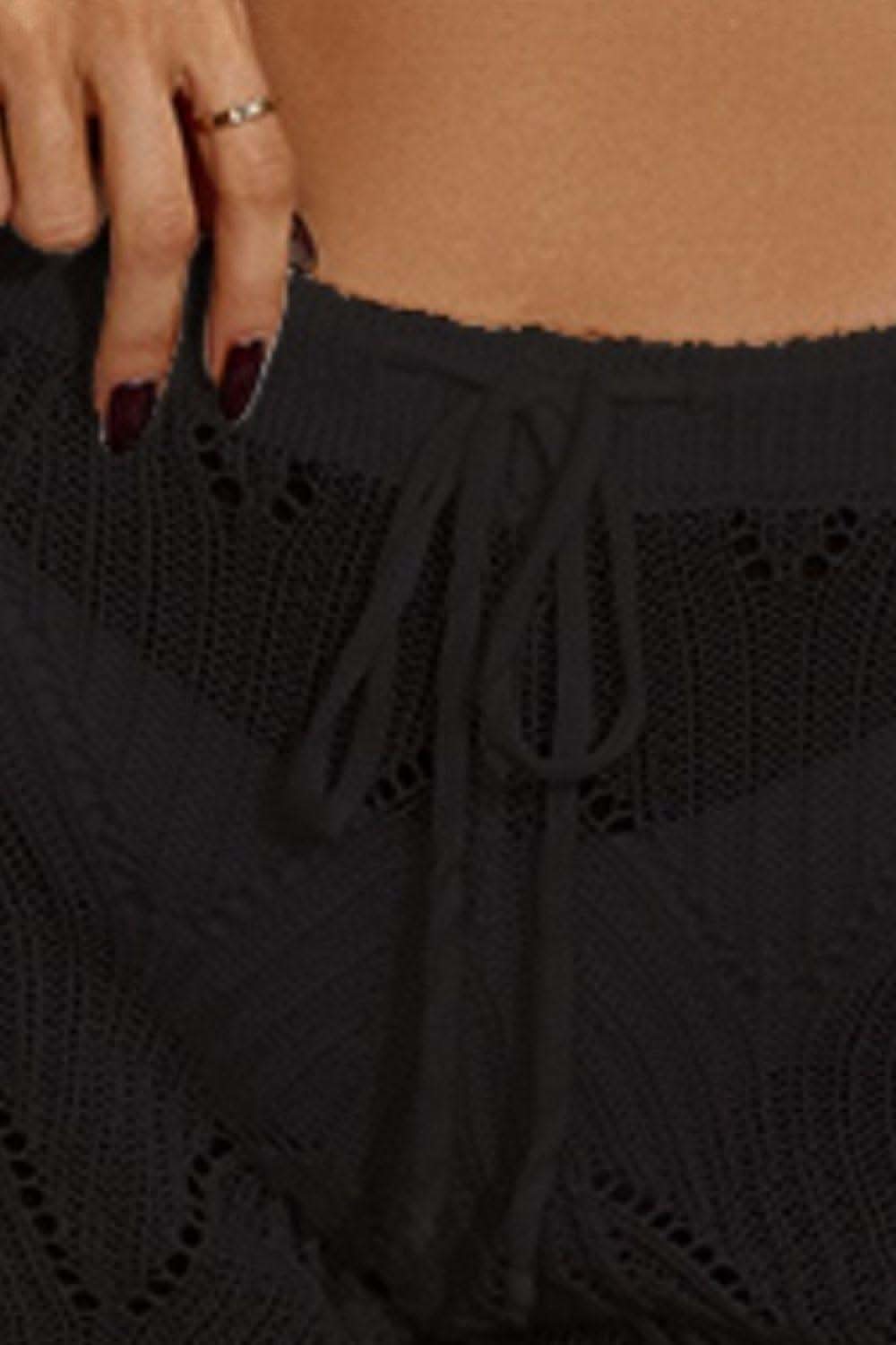 Drawstring Cutout Swim Shorts - SwagglyLife Home & Fashion