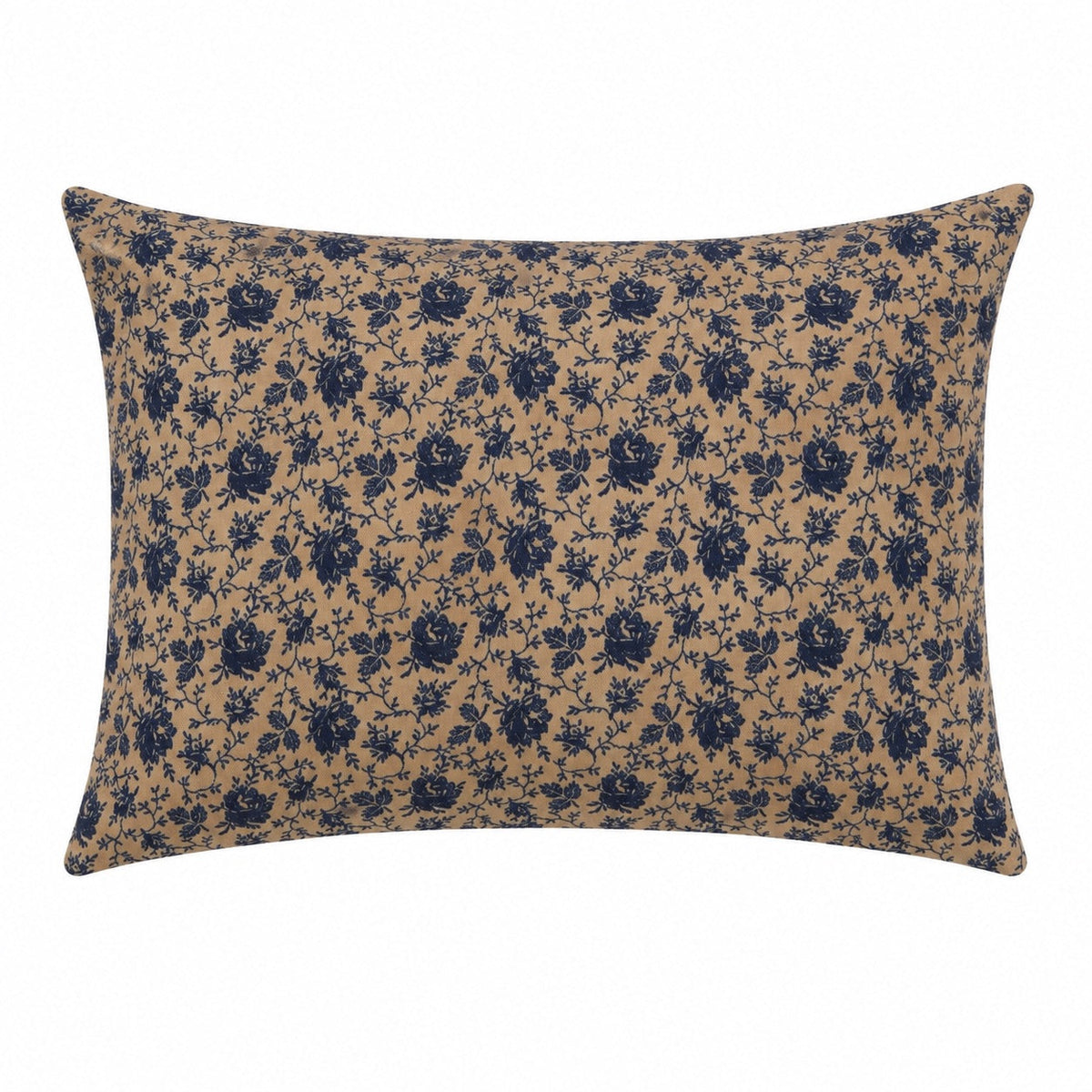 Little Mae & Co. Standard Pillow Case Cover - Blue Brown Rose