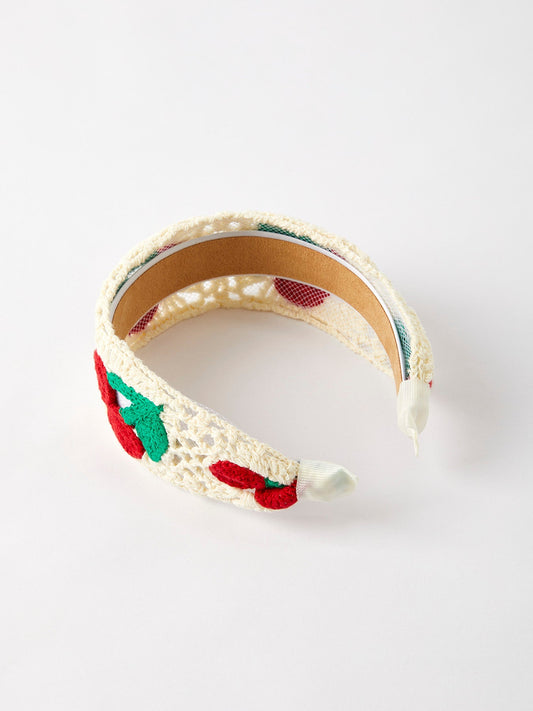 Sweet Cherry Crochet Headband -