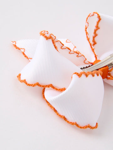 Halloween Pumpkin Bow Hairpin