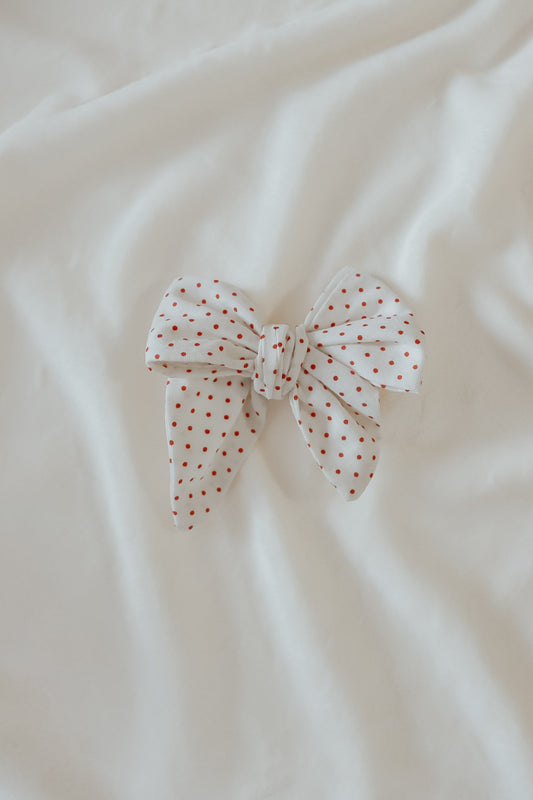 Ruby Bow Clips in Pinwheel Bow Clip - photo