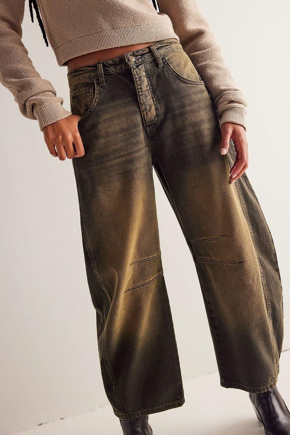 Stacy Wide Leg Jeans with Pockets