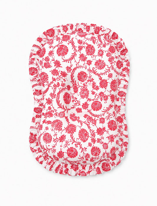 Little Mae & Co. Red Chinoiserie Ruffle Baby Lounger Cover - Ruffle