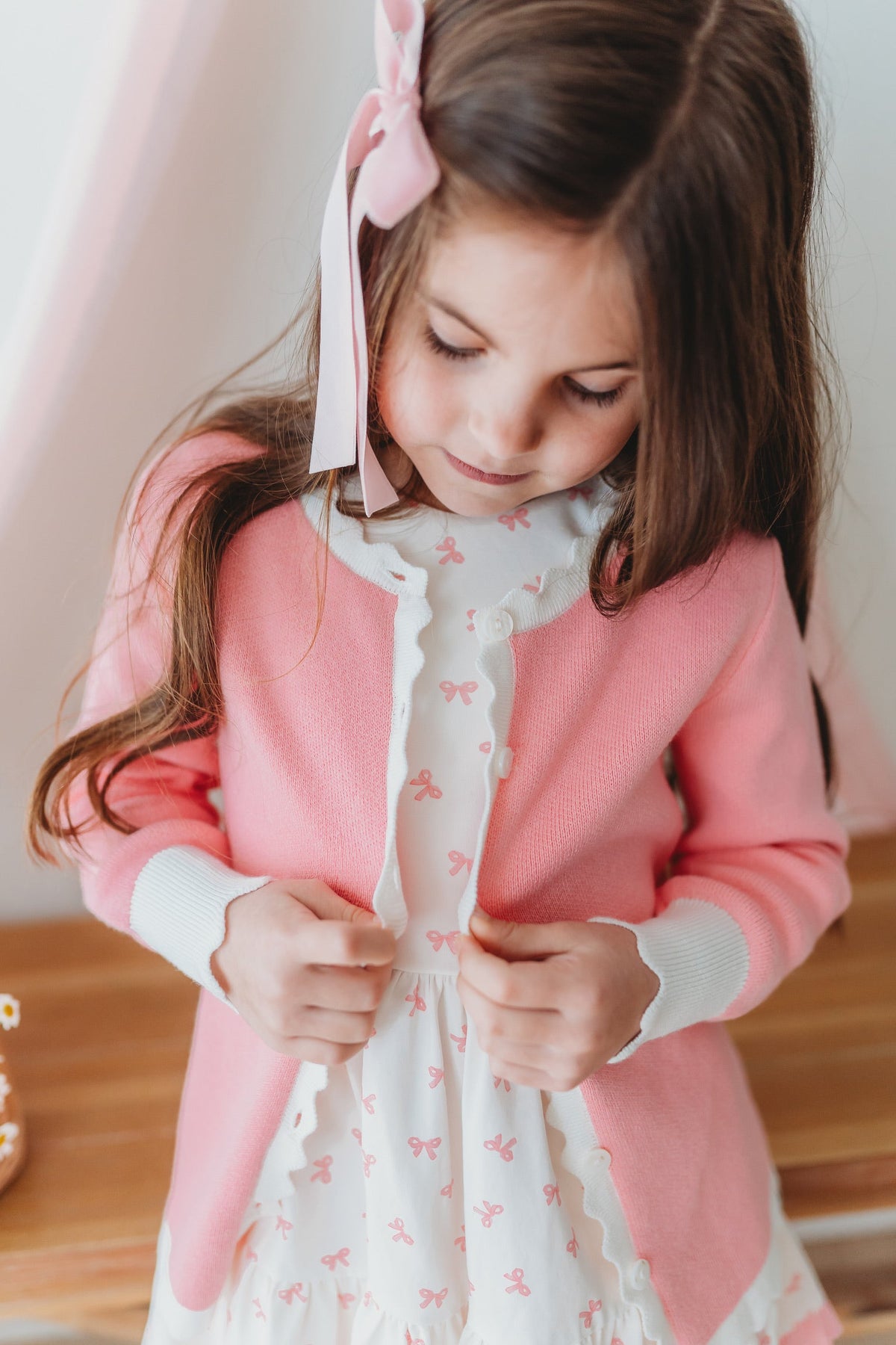 Petal Pink Cardigan in - Sweaters photo