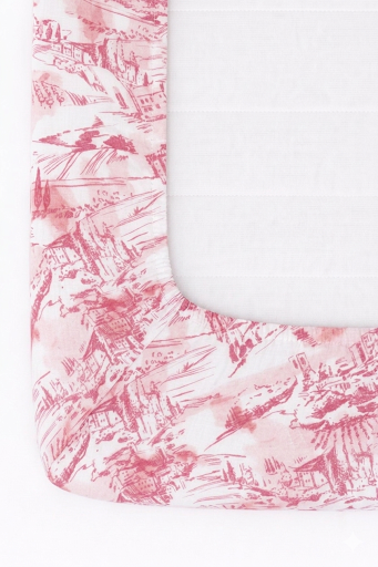 Pink Toile Crib Sheet in - photo