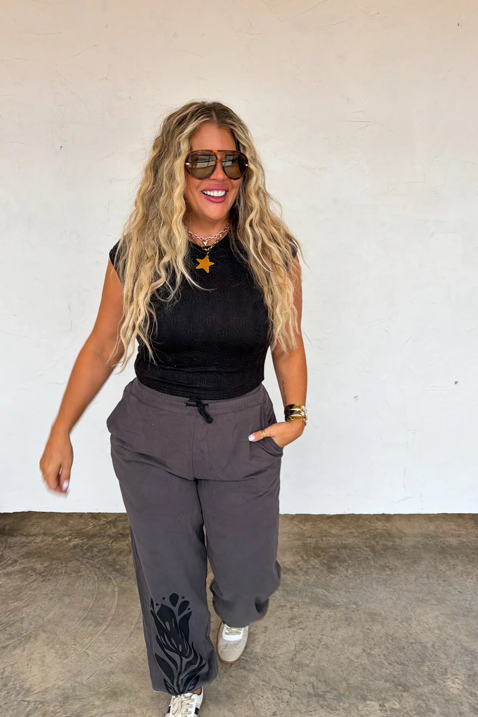 PREORDER: Blakeley Flower Power Joggers in - Womens photo