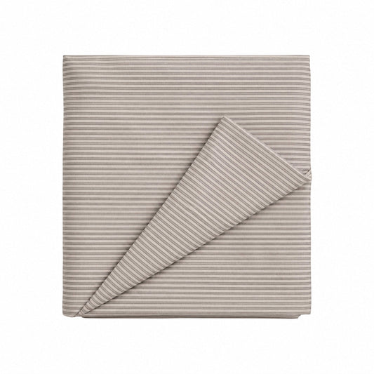 Little Mae & Co. Grey Ivory Stripe Crib Quilted Blanket -