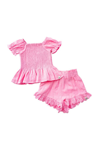 Cotton Candy Pink Short Set