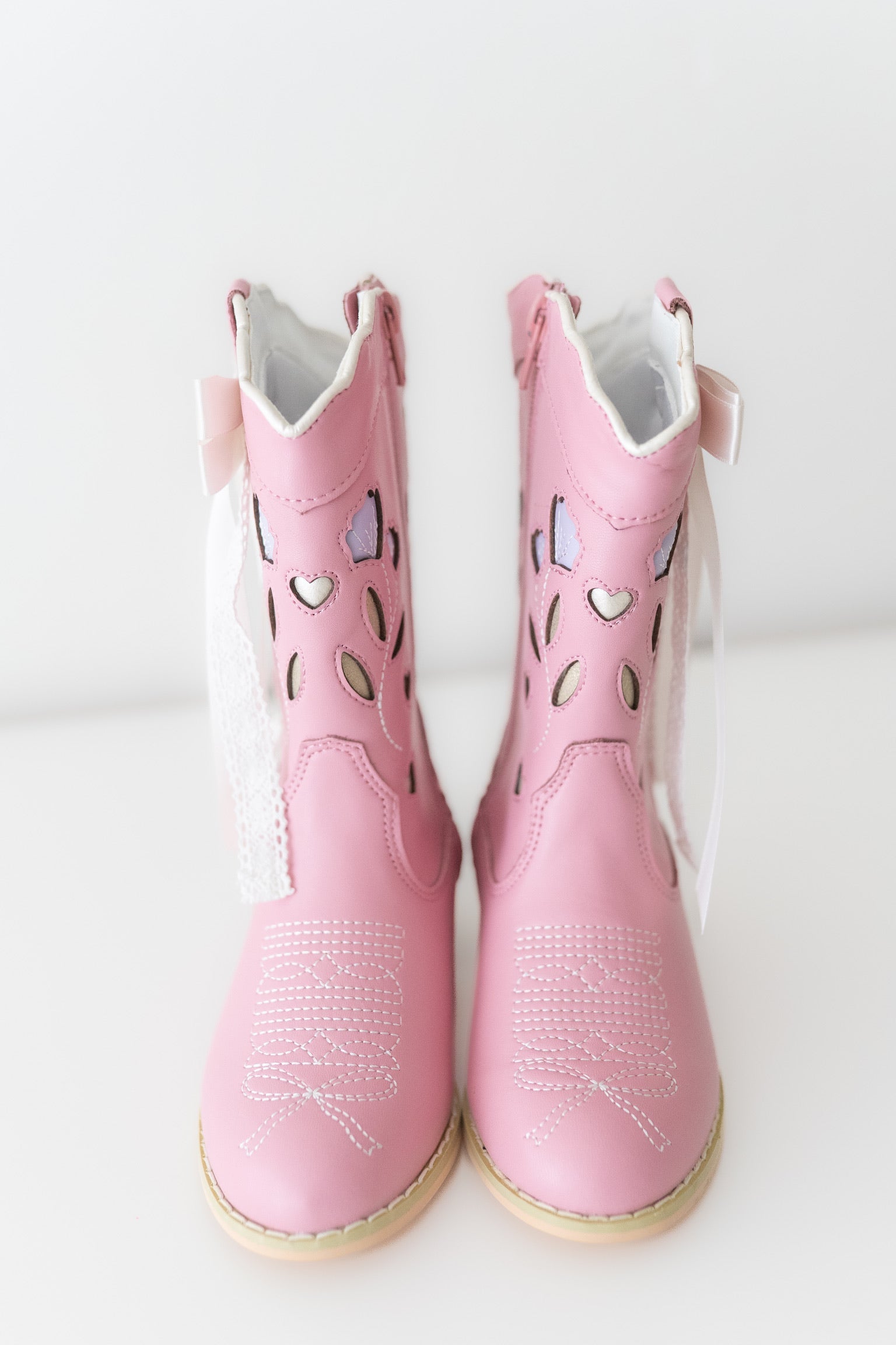 Sweetheart Bow Cowgirl Boots- Pink in - Shoes photo