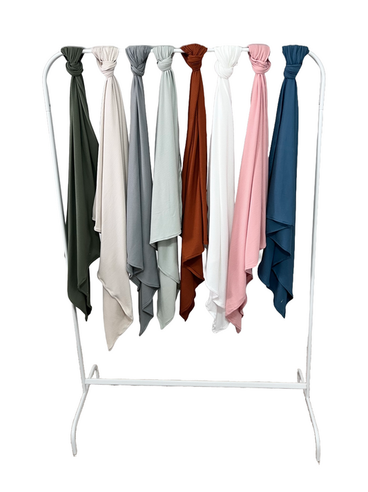 Rust Ribbed Stretch Swaddle in - photo
