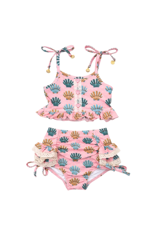 Seashell Sorbet High Waisted Bikini