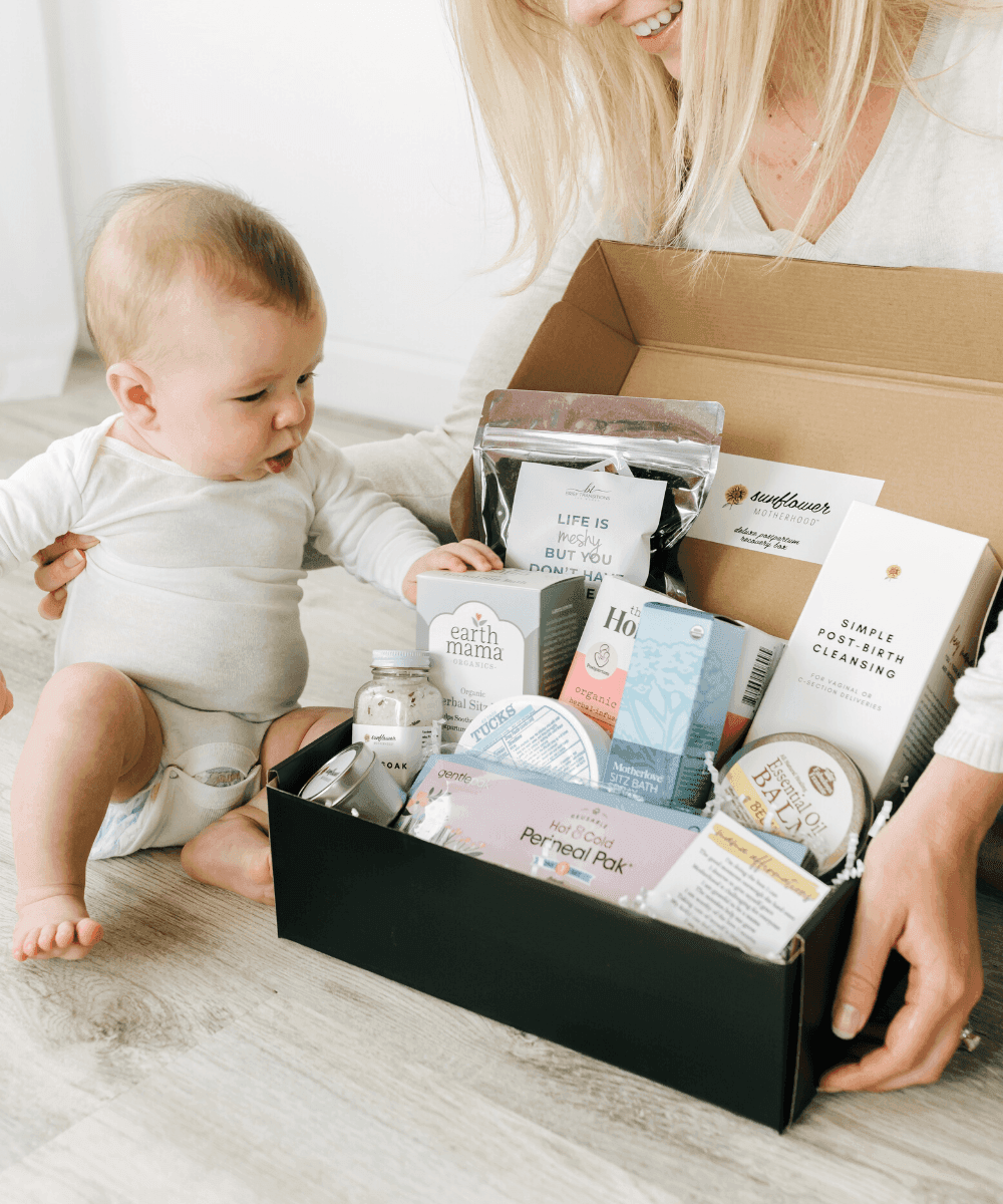 Sunflower Motherhood Deluxe Postpartum Recovery Box