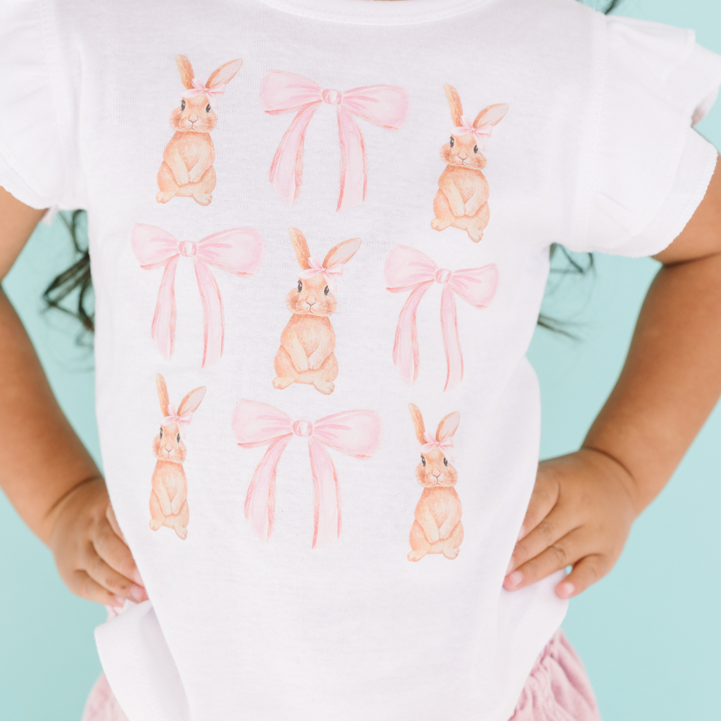 Bunnies and Bows Coquette bow Flutter Sleeve in - photo