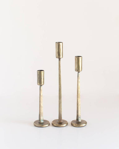 Dante Hand-Forged Iron Candle Stands | Set of 3