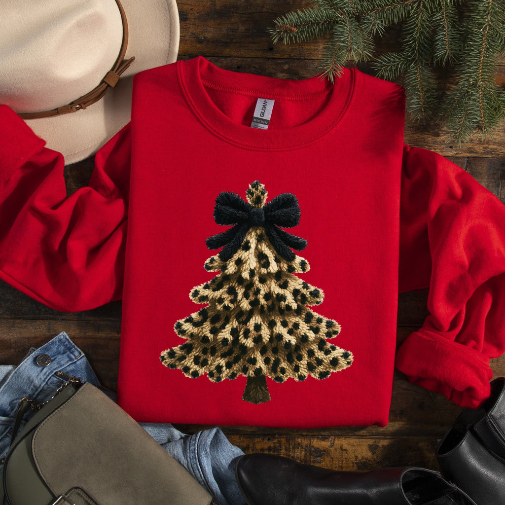 Leopard Tree Graphic Tee and Sweatshirt in - Womens photo