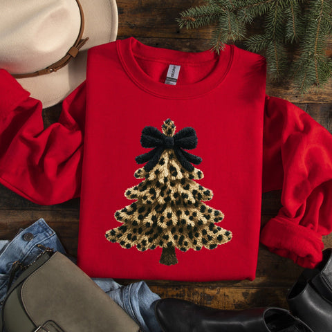 Leopard Tree Graphic Tee and Sweatshirt in - Womens photo