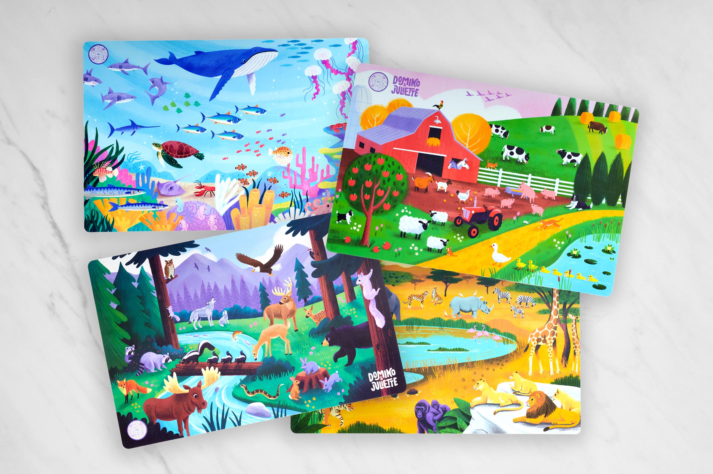 4-pack Toddler Placemat Bundle in - photo