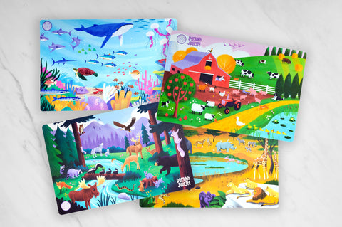 4-pack Toddler Placemat Bundle in - photo