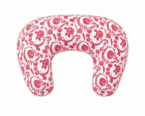 Red Chinoiserie Ruffle Nursing Pillow Cover