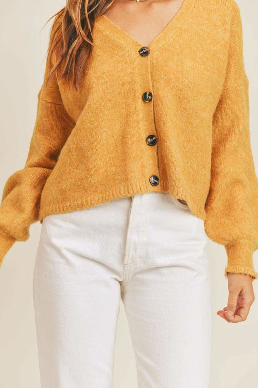 MABLE Long Sleeve Button Down Sweater Cardigan in - cardigans photo