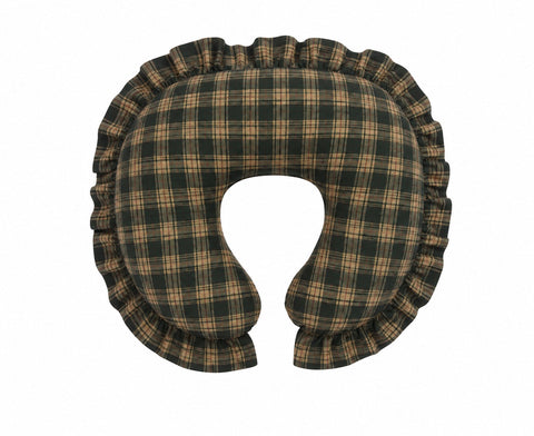 Green Plaid Ruffle Nursing Pillow Cover
