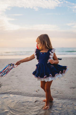 Lady Liberty Pinafore Set in - 4th of July Collection photo