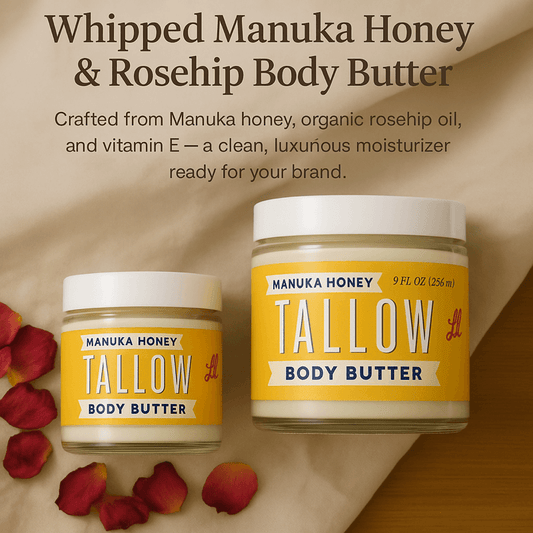 Manuka Honey & Rosehip Tallow Body Butter | Lady May Tallow in - Body Cream/Lotion photo