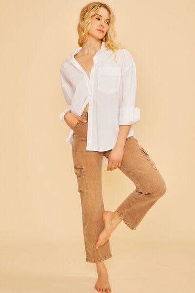 Annie Wear Straight Leg Jeans with Cargo Pockets in - photo