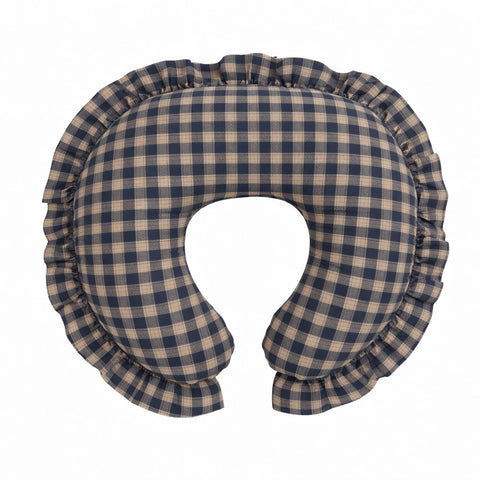 Blue Plaid Ruffle Nursing Pillow Cover