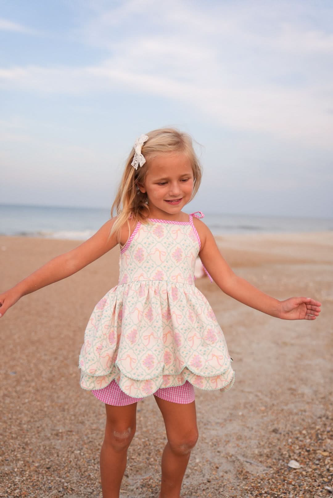 Floral Fancies Scallop Tunic Set - SwagglyLife Home & Fashion