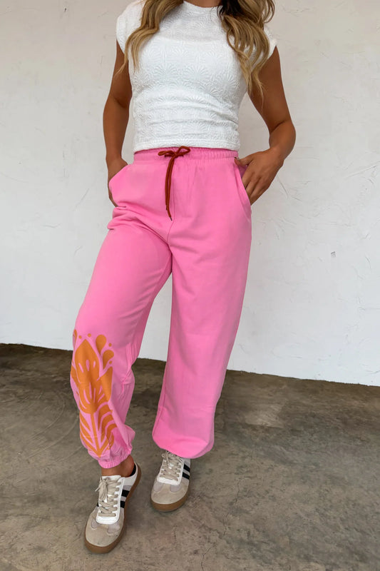PREORDER: Blakeley Flower Power Joggers in - Womens photo