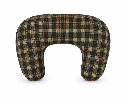 Little Mae & Co. Green Plaid Ruffle Nursing Pillow Cover - New No Ruffle