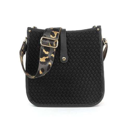 Lea Woven Courier | Choose Your Strap in Black - Bags photo