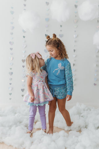 Sparkle Sport Set ~ Blue Bow