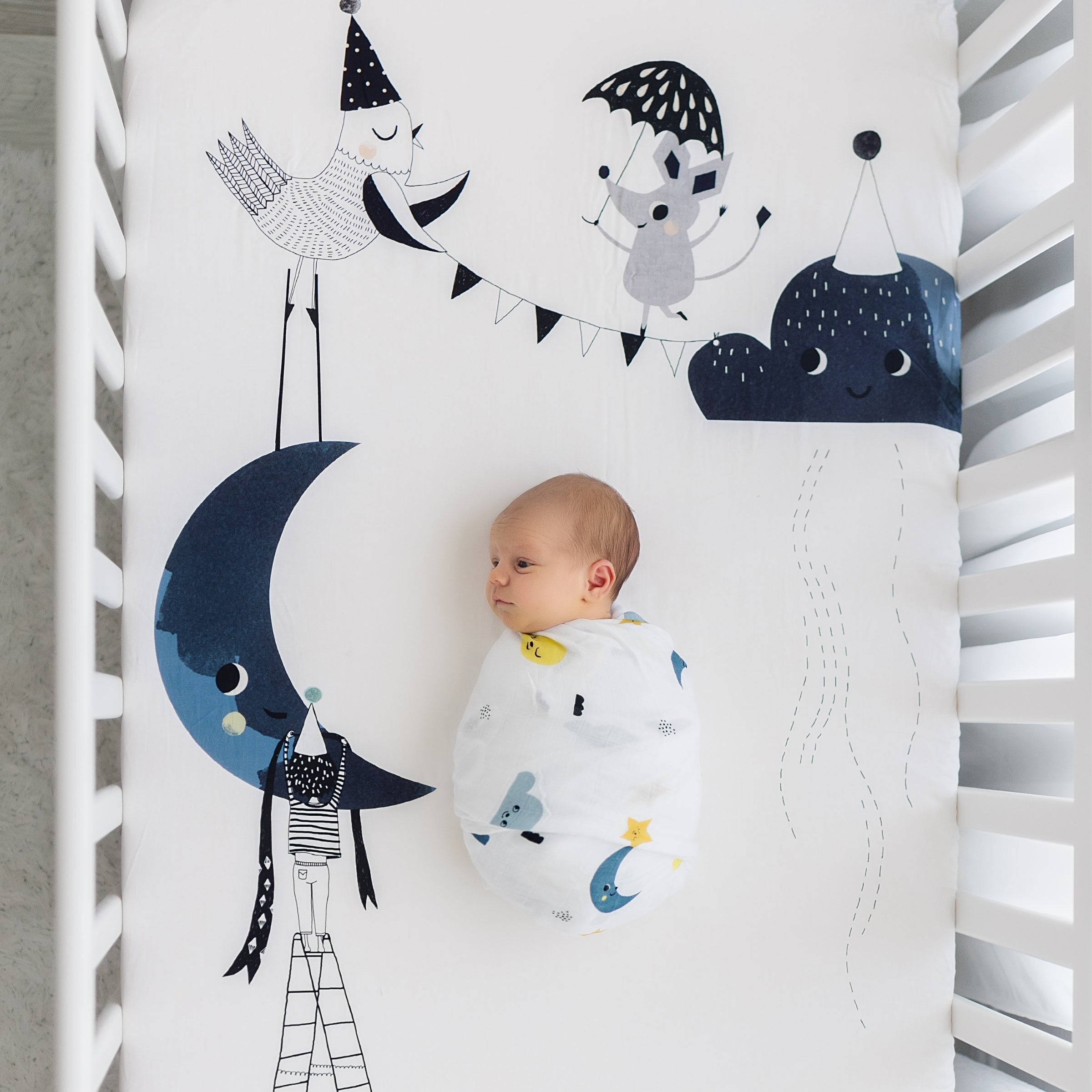 Moon & Stars Swaddle 3-Pack in - Swaddle photo