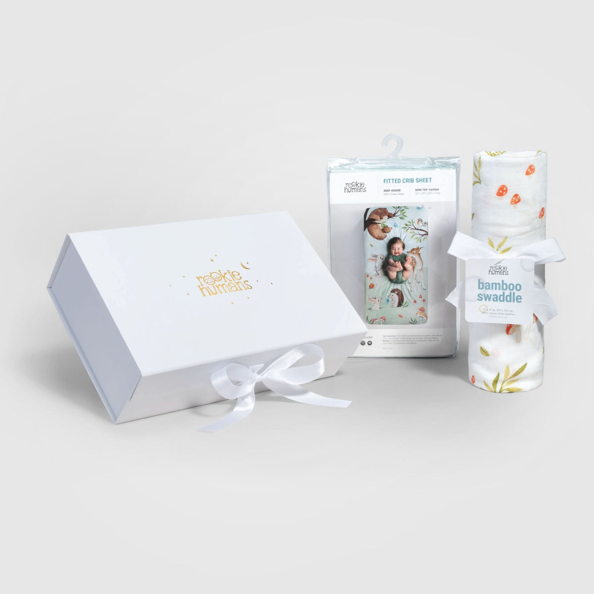 Crib Sheet & Swaddle Baby Gift Set - Enchanted Forest in - Crib Sheet & Swaddle photo