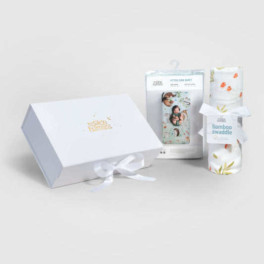 Crib Sheet & Swaddle Baby Gift Set - Enchanted Forest in - Crib Sheet & Swaddle photo