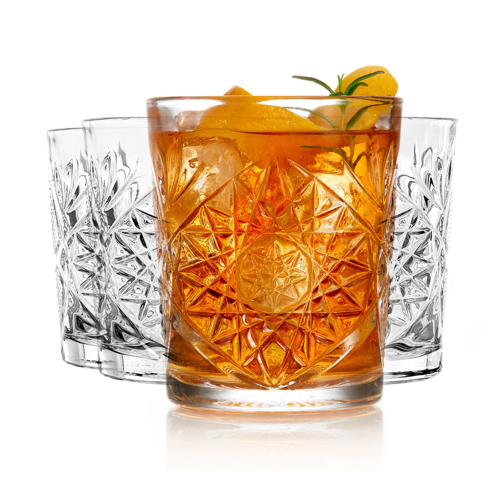 Libbey Hobstar Double Old Fashioned Glasses, 12 ounce, Clear, Set of 4 in - Cocktails and Spirits photo