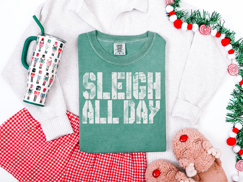 Sleigh All Day Evergreen Graphic Tee and Sweatshirt in - Womens photo