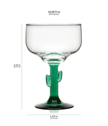 Libbey Cactus Margarita Glasses, 16 ounce, Set of 4 in - Cocktails and Spirits photo