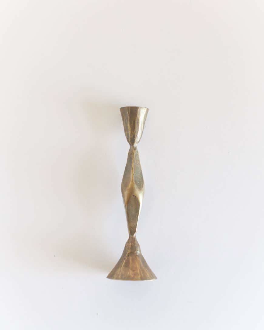 High Diamond Hand-Forged Iron Candle Stand
