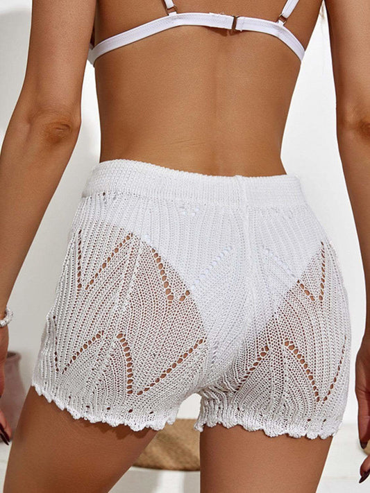 Drawstring Cutout Swim Shorts in - photo