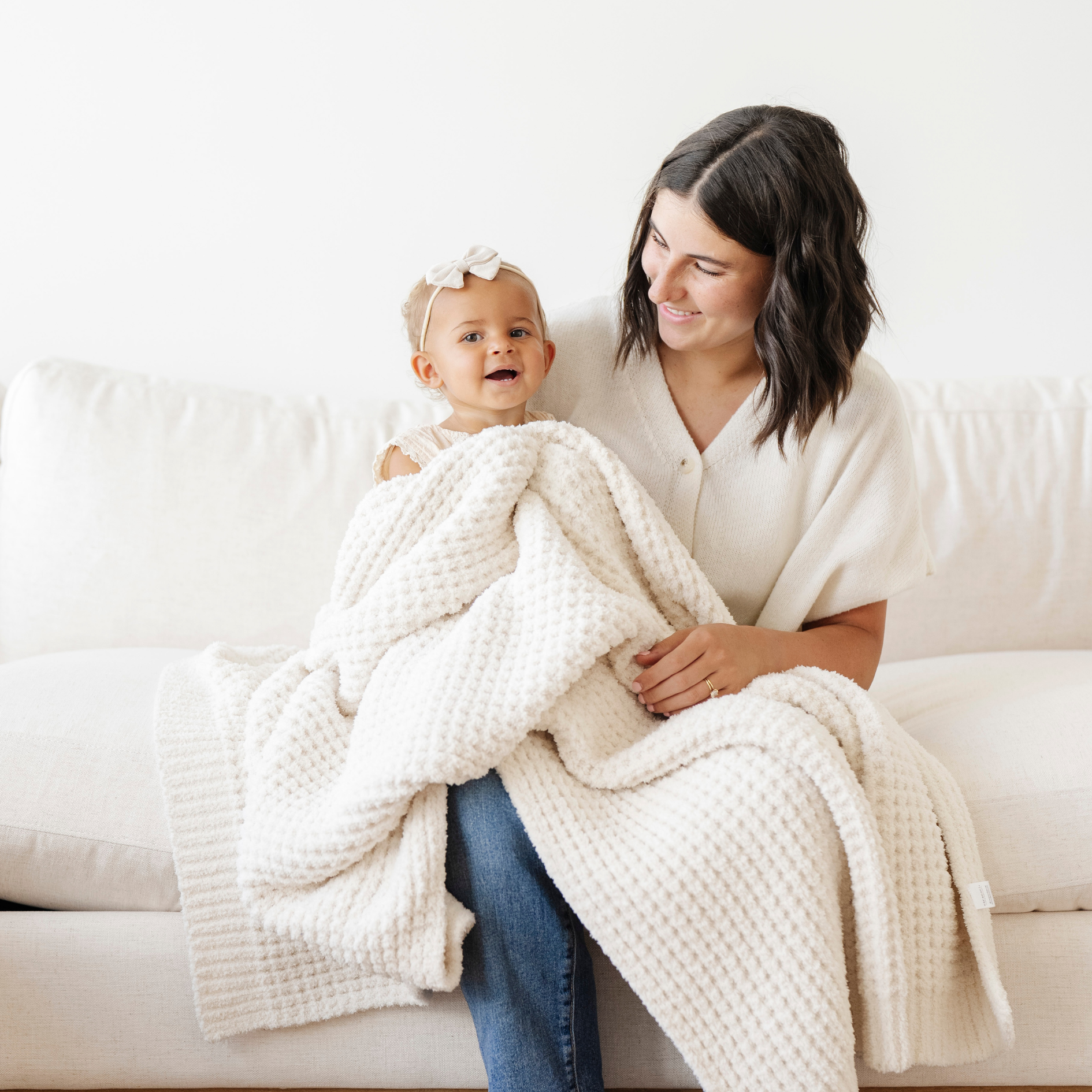 Saranoni Waffle Knit Receiving Blankets in - photo