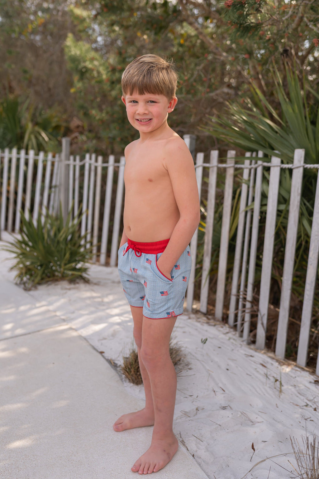 *PREORDER* Heritage Flag Boy Shorts in - 4th of July Collection photo